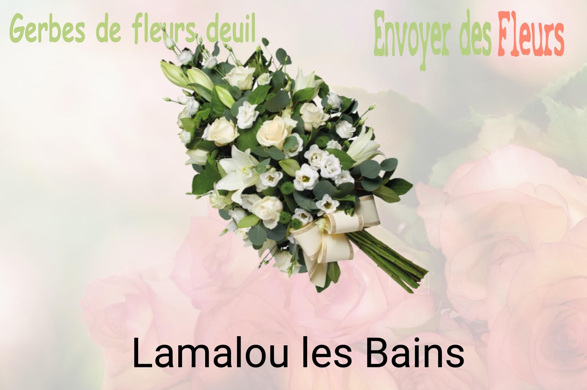 Gerbe de fleurs de deuil livrée à Lamalou-les-Bains